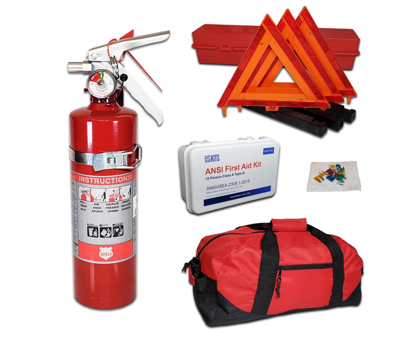 Commercial Motor Vehicle Roadside Emergency Safety Kit Assembly