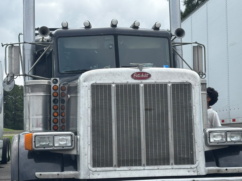 Heavy-duty commercial highway linehaul semi-truck on interstate route